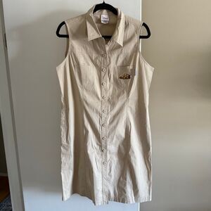 Vintage Disney Store Winnie The Pooh Khaki Dress Size XL Y2K Disney Travel